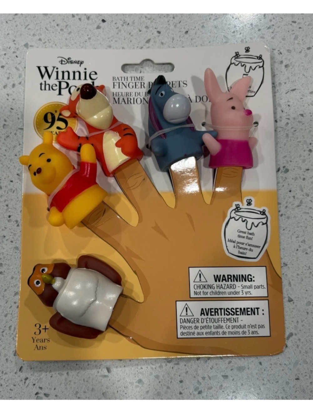 DISNEY Winnie the Pooh Finger Puppet Bath Toy Set